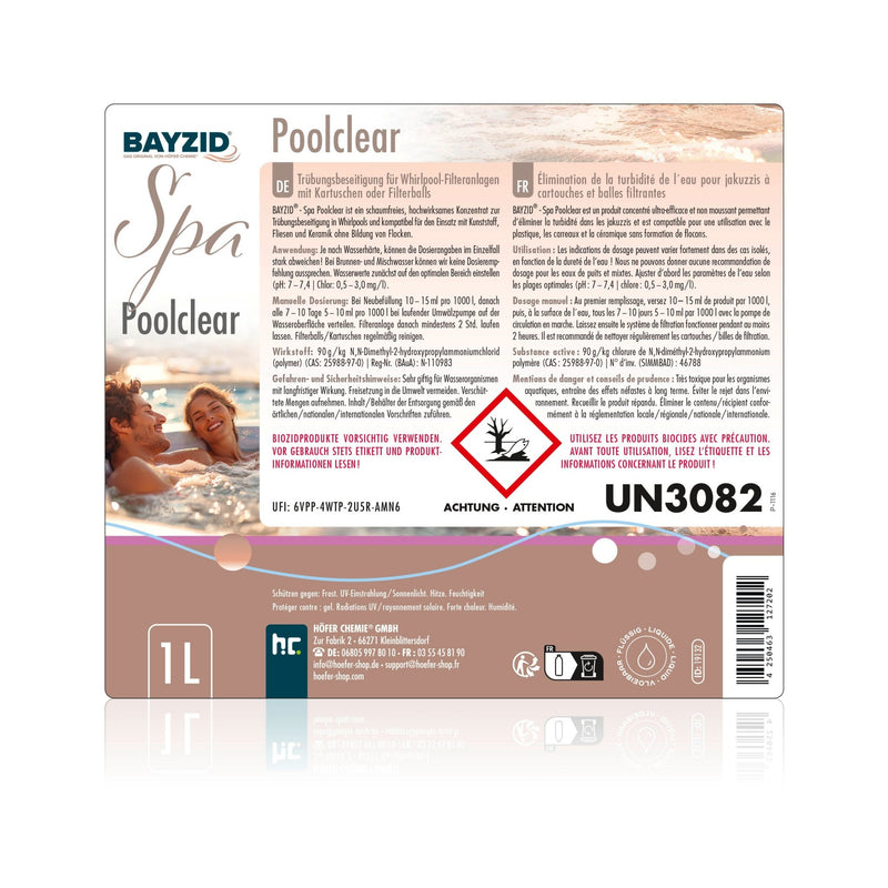 1L BAYZID® SPA Poolclear Trübungsbeseitigung - Höfer Chemie GmbH