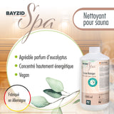 1 L BAYZID® SPA saunareiniger met eucalyptusgeur - hoog concentraat in flessen