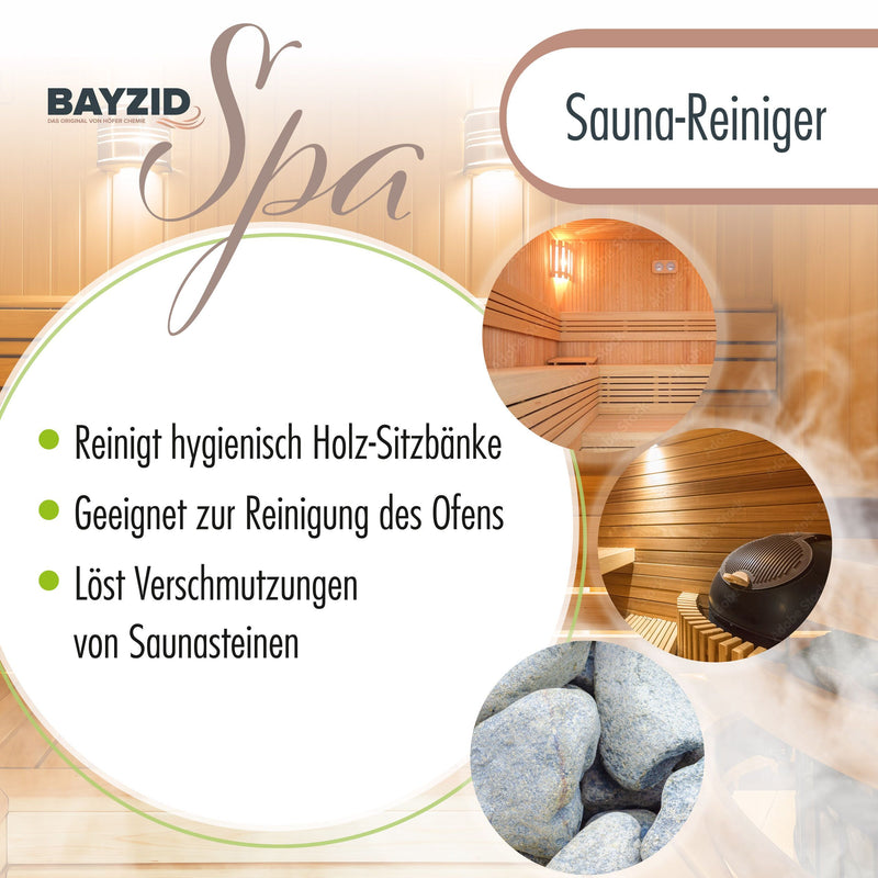 1 L BAYZID® SPA saunareiniger met eucalyptusgeur - hoog concentraat in flessen