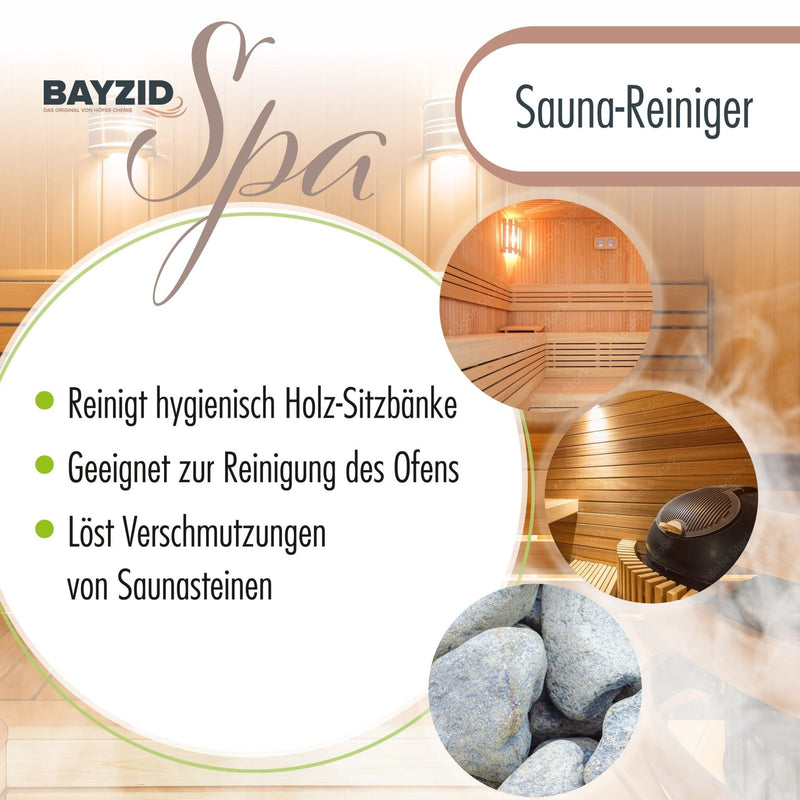 1 L BAYZID® SPA Saunareiniger mit Eukalyptusduft - hochkonzentriertes Reinigungsmittel - Höfer Chemie GmbH