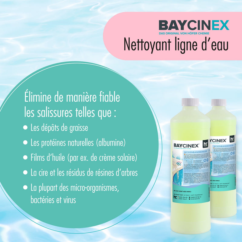 Nettoyant ligne d'eau BAYCINEX® en bouteille de 1 L