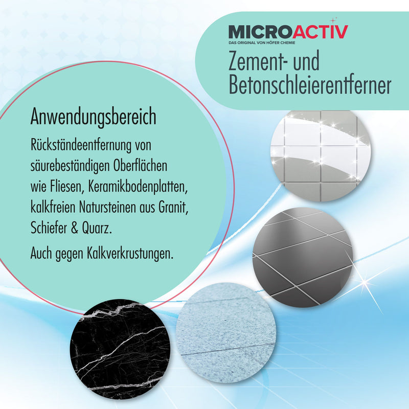 1 L de Microactiv® nettoyant pour voile de ciment et béton en bouteille