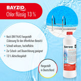 Chlore liquide 48° Bayzid® en bouteille de 1 KG