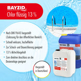 25 kg BAYZID® Chlor 13% flüssig für Pools in Kanister