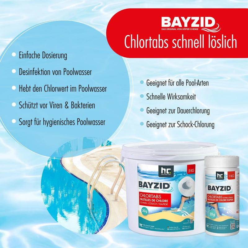 1 kg BAYZID® Chlortabs 20g schnell löslich - Höfer Chemie GmbH