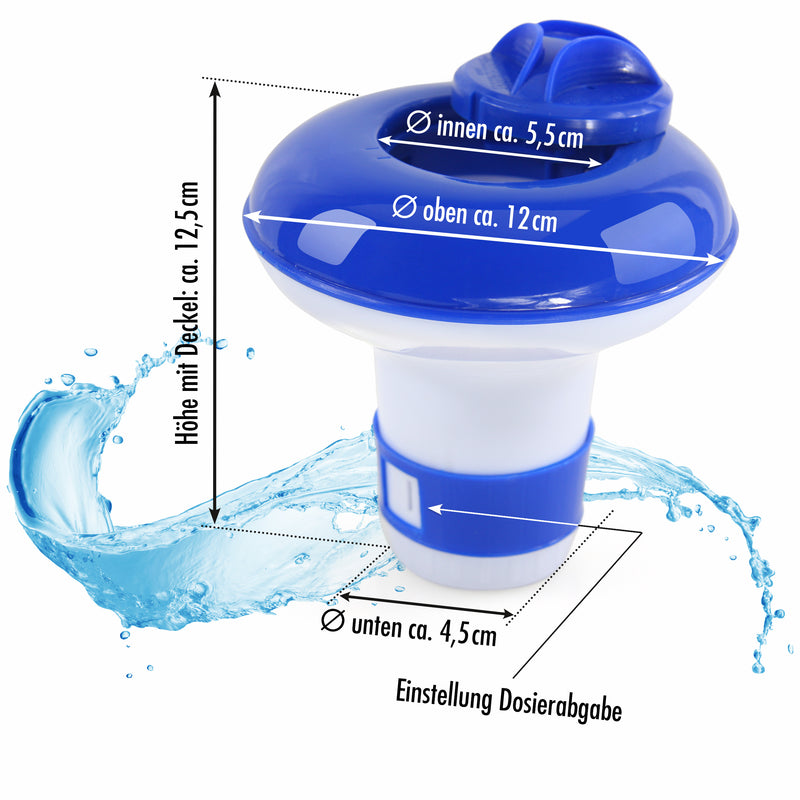 Pool Dosierschwimmer klein für langsam lösliche Chlortabletten
