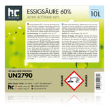 10 L Höfer Chemie® azijnzuur 60% in jerrycans