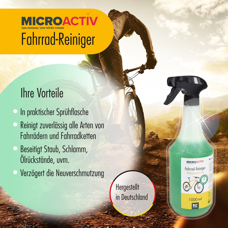 1 L Microactiv® Fahrradreiniger & Kettenreiniger in Sprühflasche