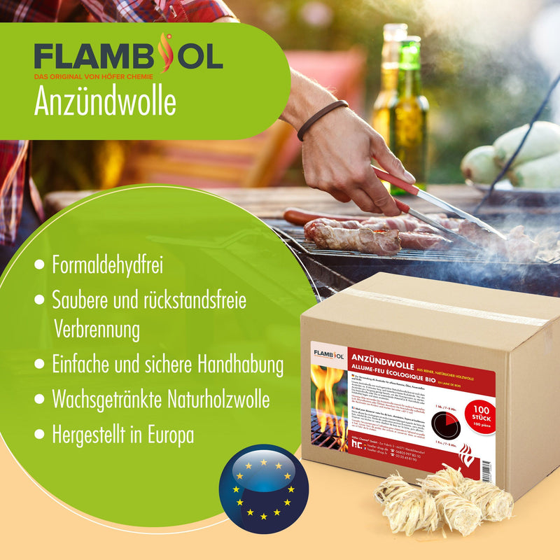 100 stuks FLAMBIOL® aanmaakwol