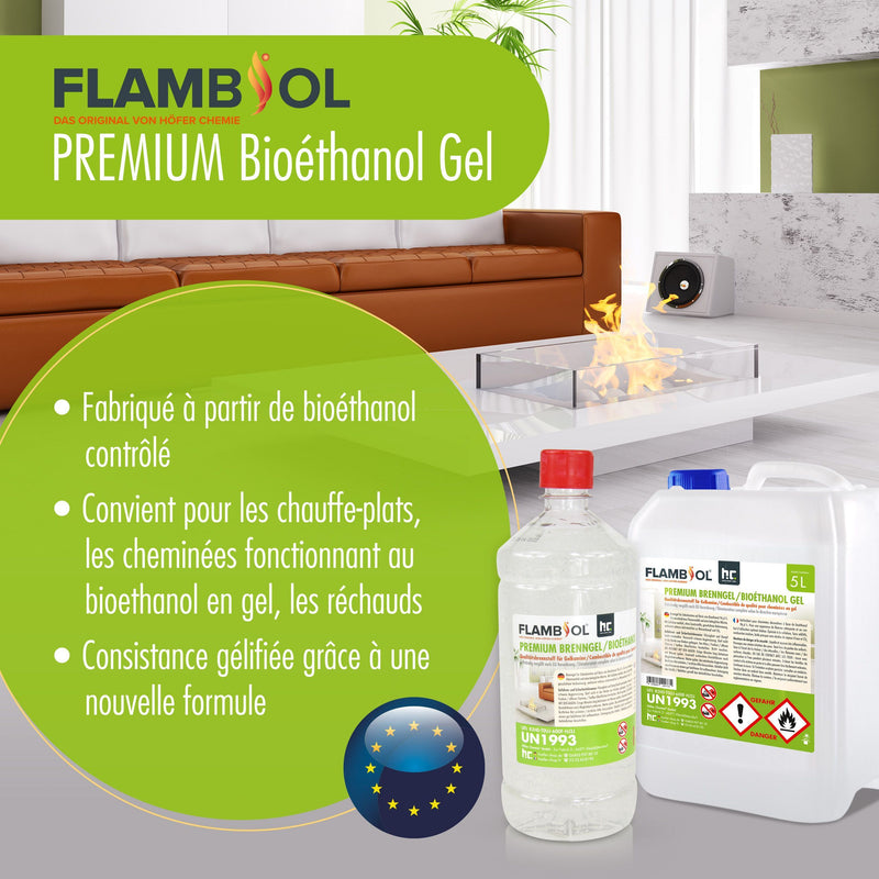 5 L FLAMBIOL® Premium brandstofgel voor gelhaarden in jerrycans