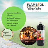 Allume-feu liquide FLAMBIOL® pour barbecue en bouteille de 1 L