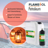 20 L FLAMBIOL® Petroleumstookolie in jerrycans