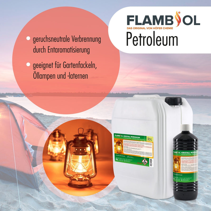 1 L FLAMBIOL® Petroleum Heizöl in Flaschen - Höfer Chemie GmbH