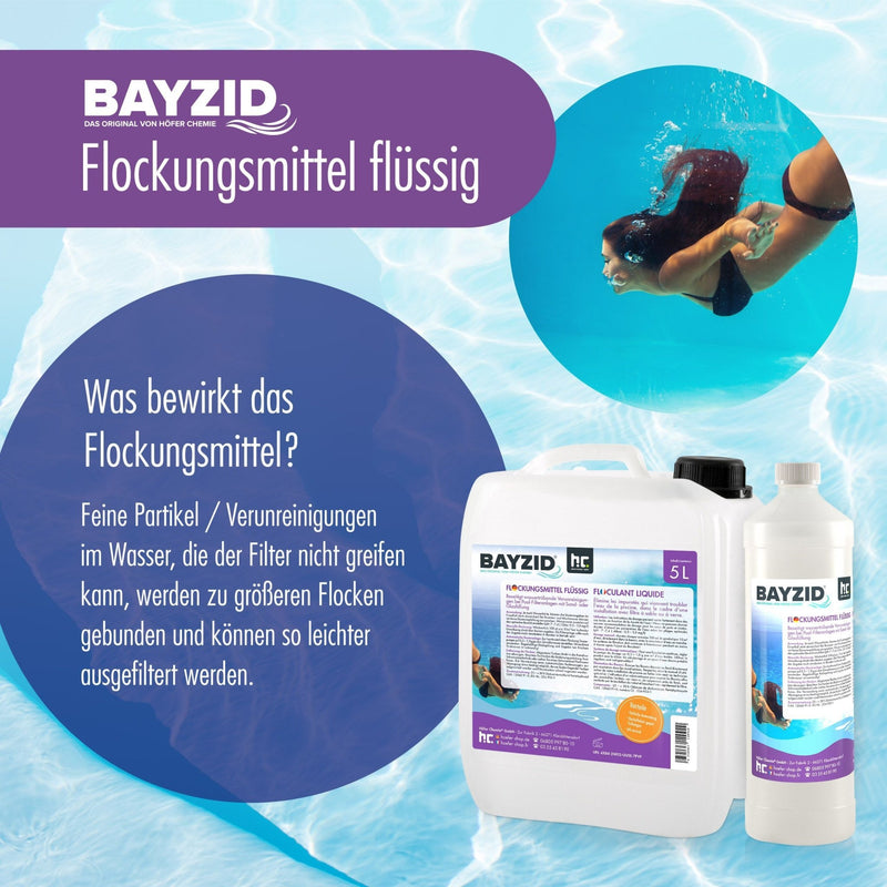 5 L BAYZID® Flockungsmittel flüssig für Pools im Kanister - Höfer Chemie GmbH
