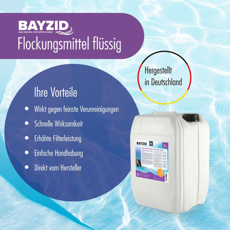 20 L BAYZID® Flockungsmittel flüssig für Pools für Kanister - Höfer Chemie GmbH