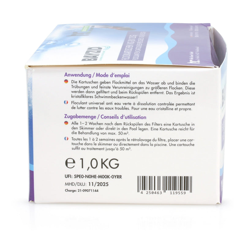 1 kg BAYZID® Flockkartusche für Pools - Höfer Chemie GmbH