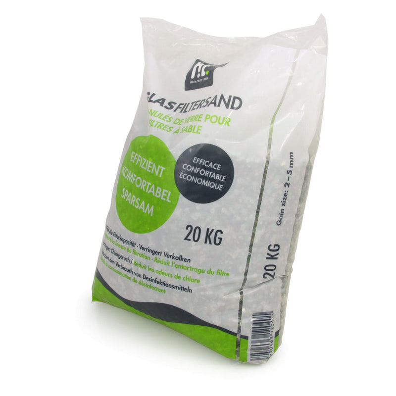 20 kg Spezial Glasgranulat für Sandfilteranlagen 2 - 5 mm Körnung - Höfer Chemie GmbH