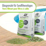 2 x 20 kg Granulat de verre spécial pour systèmes de filtration de sable - Set