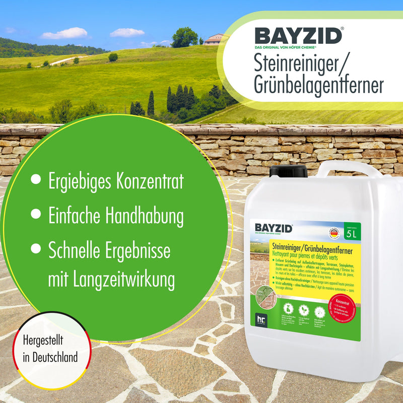 5 L BAYZID® Steinreiniger / Grünbelag-Entferner