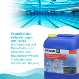 25 kg BAYZID® Chlor 13% flüssig für Pools in Kanister - Höfer Chemie GmbH