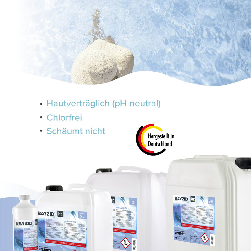 1 L BAYZID® Algizid Algenverhütung für Pools in Flaschen - Höfer Chemie GmbH