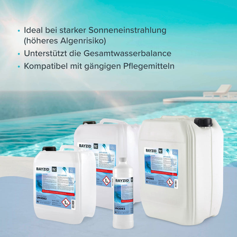 1 L BAYZID® Algizid Algenverhütung für Pools in Flaschen - Höfer Chemie GmbH