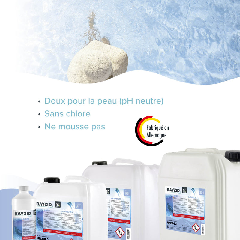 1 L BAYZID® Algizid Algenverhütung für Pools in Flaschen - Höfer Chemie GmbH