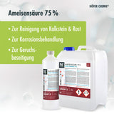 5 L Höfer Chemie® Ameisensäure 75% technische Qualität - Höfer Chemie GmbH