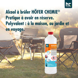 1 L Höfer Chemie® Brennspiritus 94% in Flaschen - Höfer Chemie GmbH
