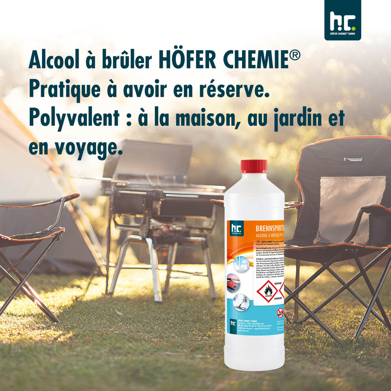 1 L Höfer Chemie® Brennspiritus 94% in Flaschen - Höfer Chemie GmbH