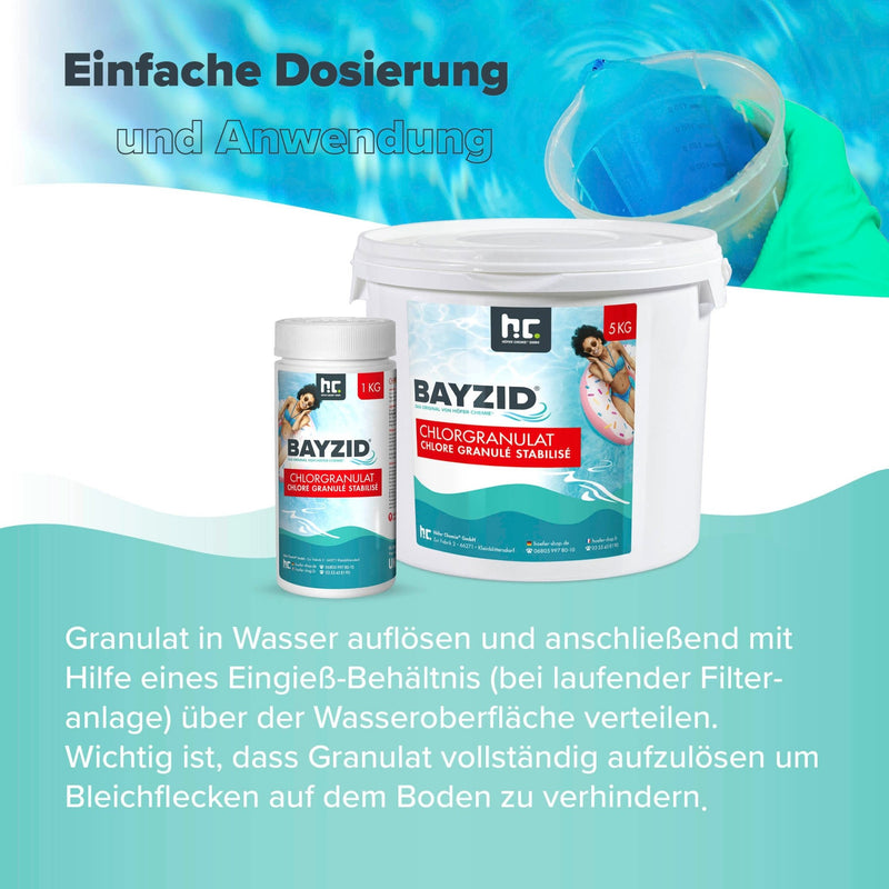 1 kg BAYZID® Chlorgranulat für Pools - Höfer Chemie GmbH
