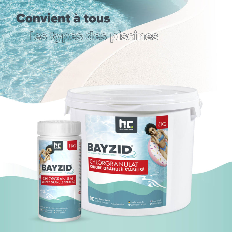 1 kg BAYZID® Chlorgranulat für Pools - Höfer Chemie GmbH