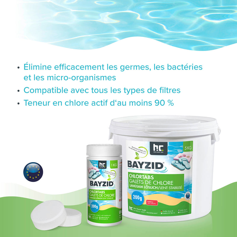 5 kg BAYZID® Chlortabs 200g langsam löslich im Eimer - Höfer Chemie GmbH