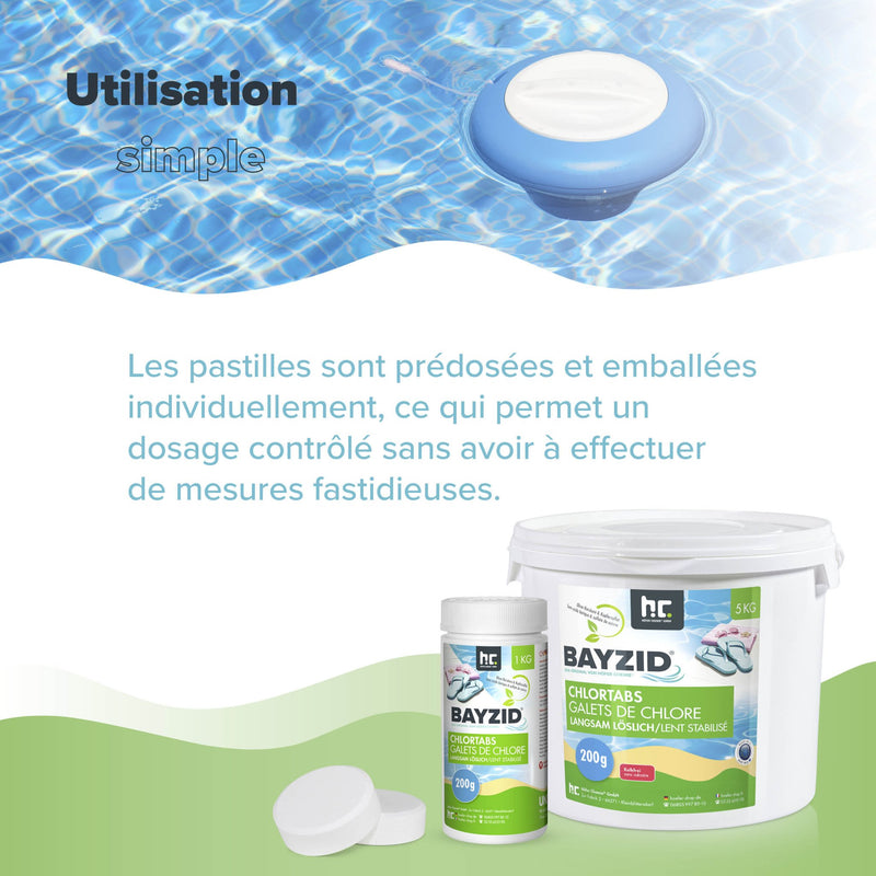 5 kg BAYZID® Chlortabs 200g langsam löslich im Eimer - Höfer Chemie GmbH