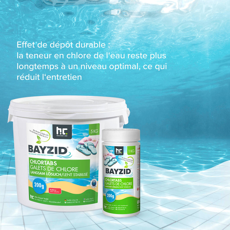 5 kg BAYZID® Chlortabs 200g langsam löslich im Eimer - Höfer Chemie GmbH