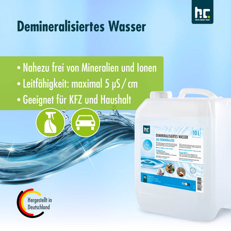10 L Höfer Chemie® Demineralisiertes Wasser in Kanister - Höfer Chemie GmbH