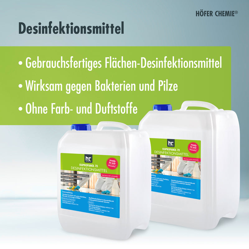 10 L Isopropanol 70 - Desinfektionsmittel für Oberflächen