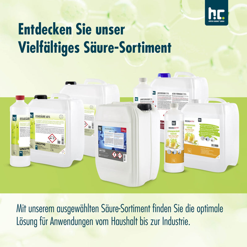 5 L Höfer Chemie® Essigsäure 60% in Kanistern - Höfer Chemie GmbH