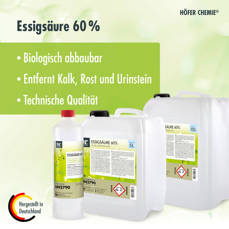 10 L Höfer Chemie® Essigsäure 60%