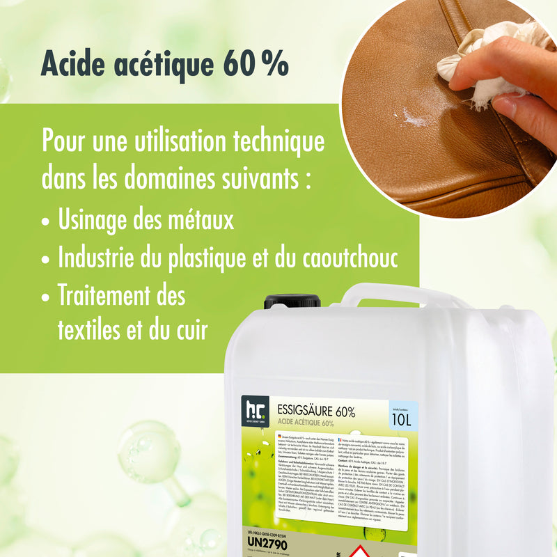 Acide Acétique 60% Höfer Chemie® en bidon de 10 L