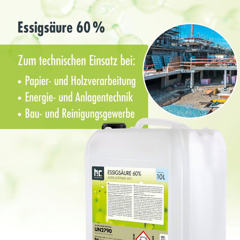 10 L Höfer Chemie® Essigsäure 60%