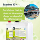 5 L Höfer Chemie® Essigsäure 60% in Kanistern - Höfer Chemie GmbH