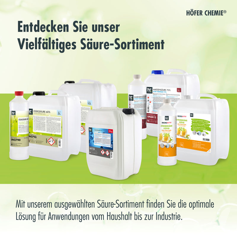 5 L Höfer Chemie® Essigsäure 60% in Kanistern