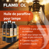 1 L FLAMBIOL® Lampenöl Hochrein Kristallklar in Flaschen - Höfer Chemie GmbH