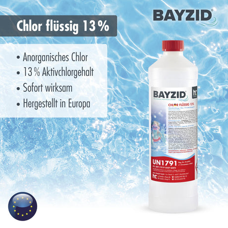 1 kg BAYZID® Chlor 13% flüssig für Pools - Höfer Chemie GmbH