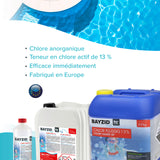 Chlore liquide 48° Bayzid® en bidon de 12,5 KG (10 L)