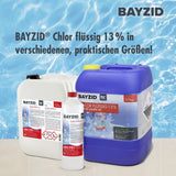 12,5 kg BAYZID® Chlor 13% flüssig für Pools in Kanister - Höfer Chemie GmbH