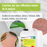 5L MICROACTIV® Produit anti-mousse / Nettoyant pour pierres