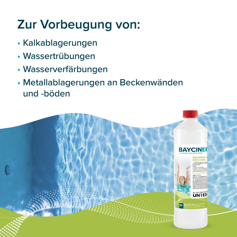 1 L BAYCINEX® Härtestabilisator zur Kalkvermeidung in Flaschen– Höfer Chemie GmbH