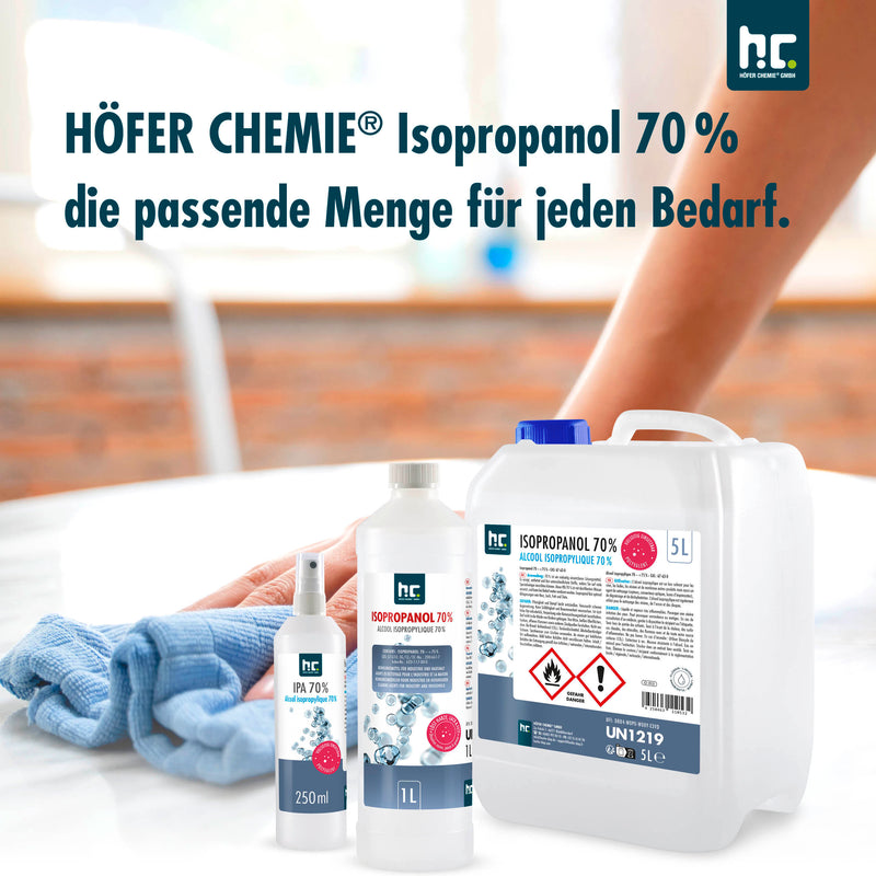 5 L Höfer Chemie® Isopropanol 70% in Kanistern - Höfer Chemie GmbH